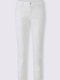 Pantalon 7/8 denim ultra-extensible avec effet modelant