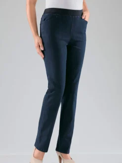 Pantalon droit classique avec ceinture élastique