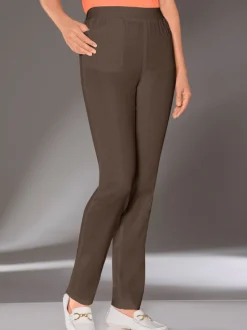 Pantalon droit classique avec ceinture élastique