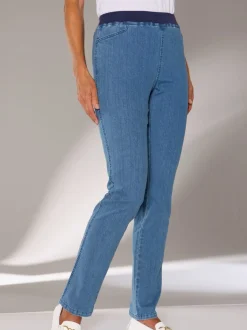 Pantalon droit classique avec ceinture élastique