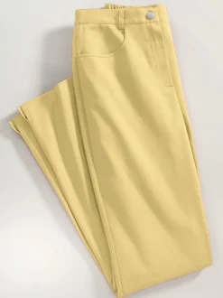 Pantalon droit à poches devant et fermeture éclair