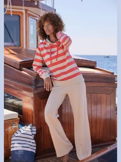 Pantalon détente large pantalon molletonné avec nervures sur l'avant de la jambe