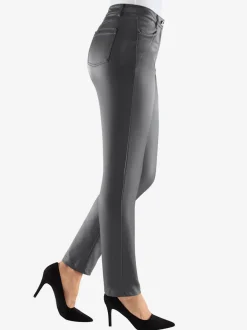 Pantalon effet enduit coupe féminine