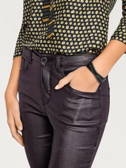 Pantalon effet ventre plat coupe skinny tendance