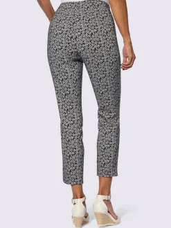 Pantalon en bengaline imprimé floral avec viscose