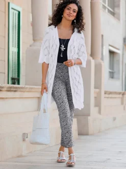 Pantalon en bengaline imprimé floral avec viscose