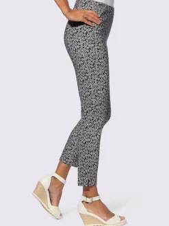 Pantalon en bengaline imprimé floral avec viscose