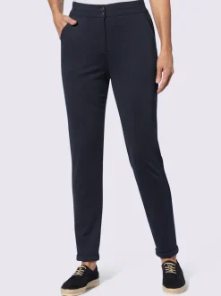 Pantalon en jersey revers des jambes fixe