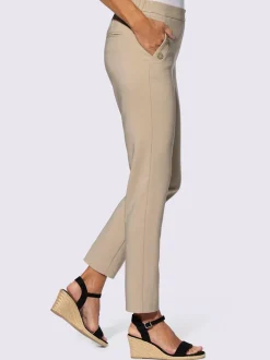 Pantalon en polyester recyclé à ceinture lisse et poches latérales