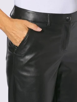 Pantalon en synthétique jambes larges mode