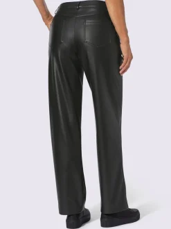 Pantalon en synthétique jambes larges mode