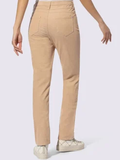 Pantalon en velours côtelé coupe droite avec poches