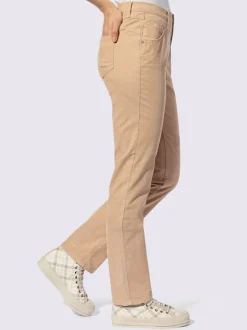 Pantalon en velours côtelé coupe droite avec poches