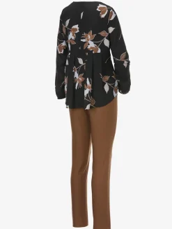 Pantalon extensible et sobre avec poches zippées et ceinture élastique