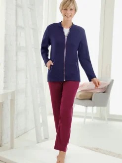 Pantalon femme avec liserés contrastants