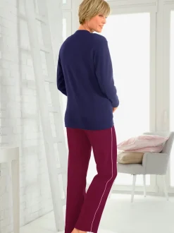 Pantalon femme avec liserés contrastants