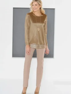 Pantalon femme ceinture élastique