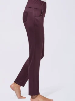 Pantalon femme effet brillant