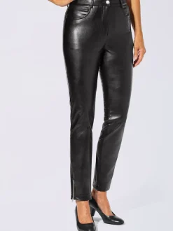 Pantalon femme effet cuir