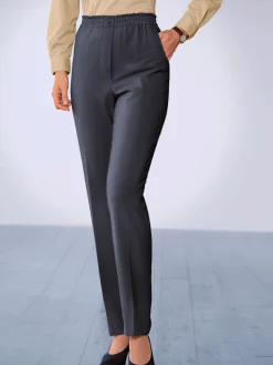 Pantalon féminin taille haute élastique