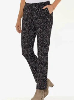 Pantalon imprimé ceinture élastique confortable
