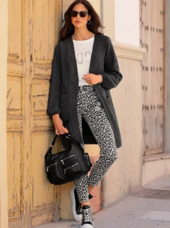 Pantalon imprimé joli motif léopard