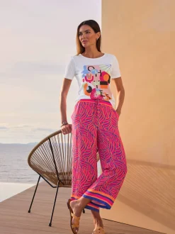 Pantalon imprimé qualité tissée