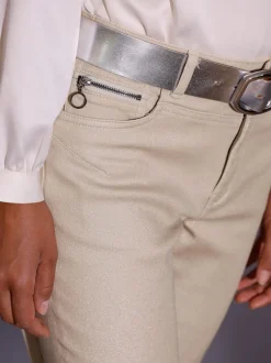 Pantalon jean à 5 poches en coton extensible