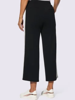 Pantalon large en jersey à rayures latérales