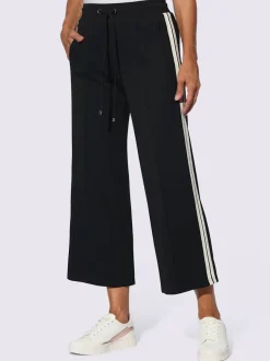 Pantalon large en jersey à rayures latérales