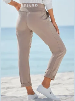 Pantalon molletonné à ceinture élastique avec cordon et poches latérales