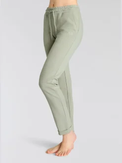 Pantalon molletonné pantalon basique avec petit logo brodé