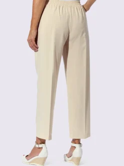 Pantalon à pinces imitation lin de qualité supérieure