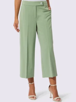 Pantalon à plis et jambe large en polyester recyclé