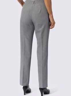 Pantalon à plis repassés avec ceinture et poches