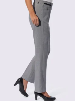 Pantalon à plis repassés avec ceinture et poches