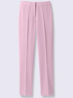 Pantalon à plis repassés et jambes larges