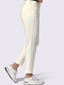 Pantalon plissé plis repassés, effet affinant