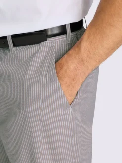 Pantalon seersucker à repassage superflu
