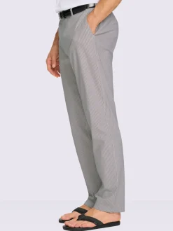 Pantalon seersucker à repassage superflu