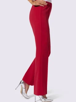 Pantalon tailleur mélange de matières facile d'entretien