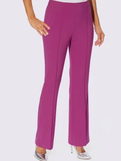 Pantalon tissé mélange de matières facile d'entretien