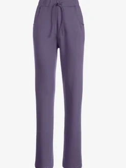 Pantalon évasé en jersey style jogging ceinture élastique à nouer