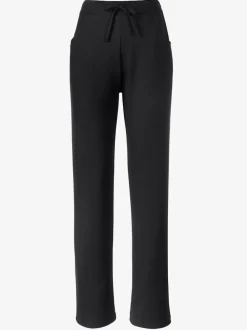Pantalon évasé en jersey style jogging ceinture élastique à nouer