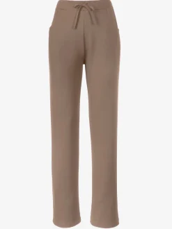 Pantalon évasé en jersey style jogging ceinture élastique à nouer