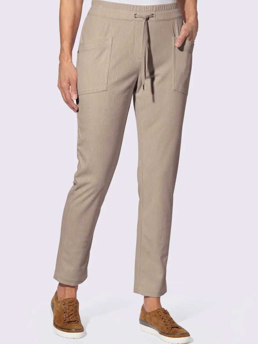 Pantalon velours imitation velours côtelé