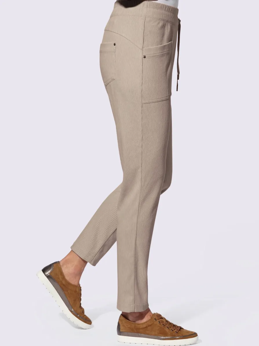 Pantalon velours imitation velours côtelé
