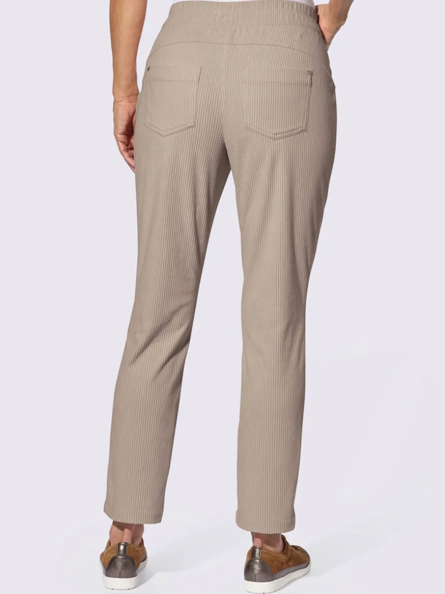 Pantalon velours imitation velours côtelé