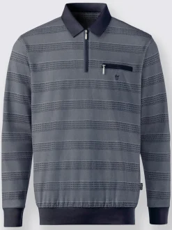 Polo à manches longues superbe motif jacquard
