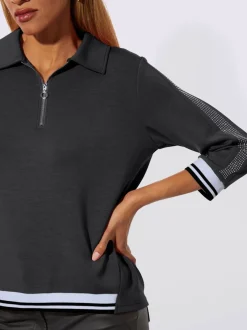 Polo à manches longues ultra-doux avec modal